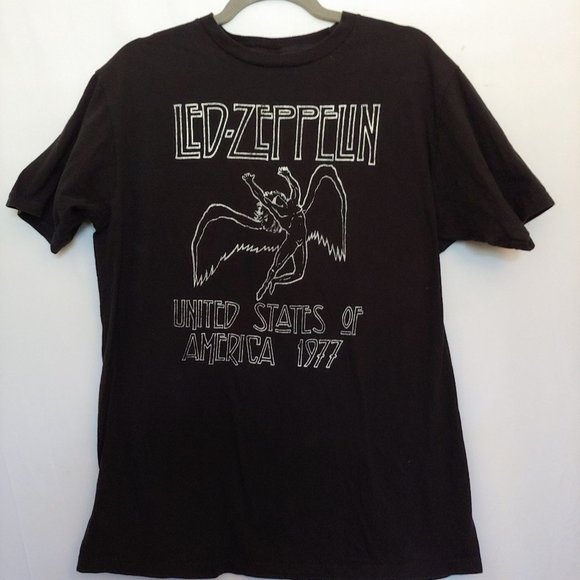 Led Zeppelin Tops - Led Zeppelin United Stataes of America bank tshirt Large